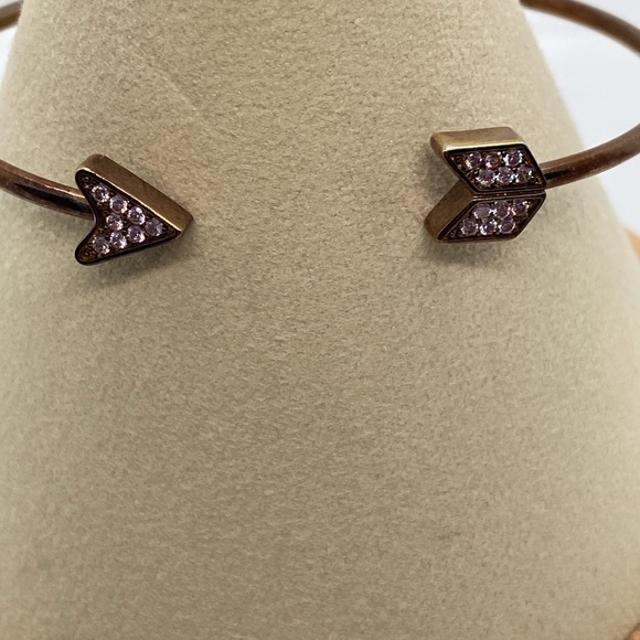 Alex and Ani Pave Arrow Flex Cuff/Shiny Chocolate/NWT - Picture 2 of 7